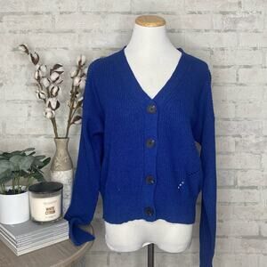Aceshin | NWT Blue Button Down Cardigan Sweater